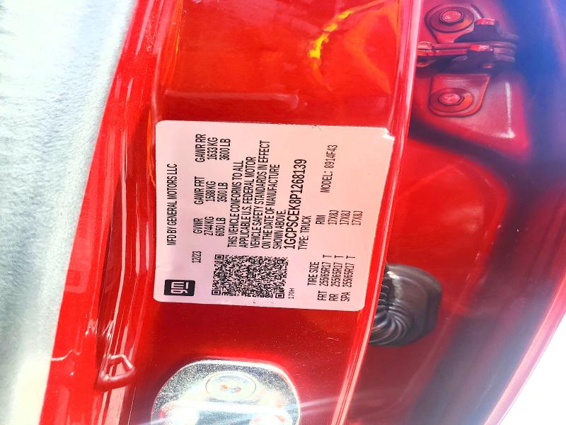 2023 Chevrolet Colorado მანქანა იყიდება აუქციონზე, vin: 1GCPSCEK8P1268139, აუქციონის ნომერი: 60236366