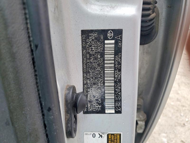 Aukcja sprzedaży 2010 Toyota Prius, vin: JTDKN3DU6A0115096, numer aukcji: 62072236
