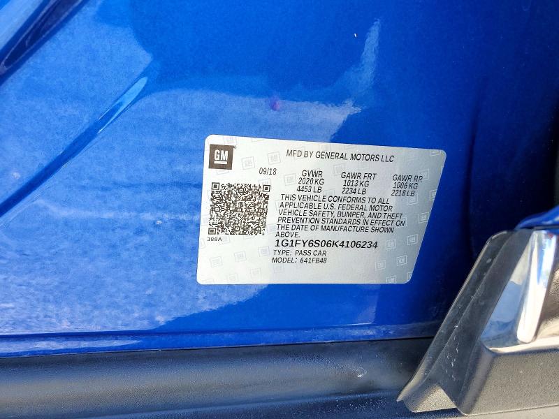 Aukcja sprzedaży 2019 Chevrolet Bolt Ev, vin: 1G1FY6S06K4106234, numer aukcji: 61737586