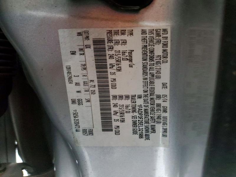Продажа на аукционе авто 2014 Ford Focus, vin: 1FADP3F25EL321986, номер лота: 62489446