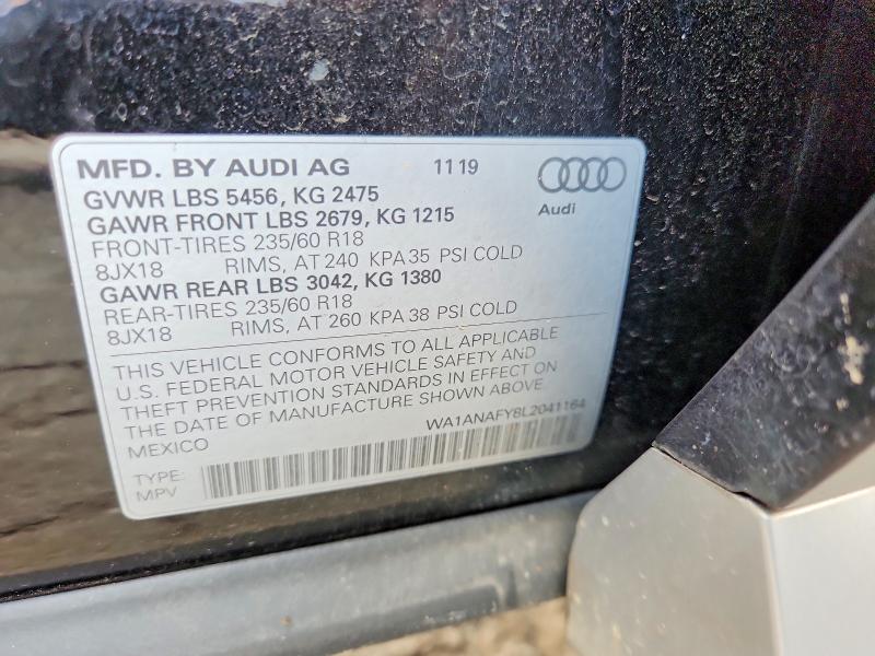 Продаж на аукціоні авто 2020 Audi Q5, vin: WA1ANAFY8L2041164, номер лоту: 61360166