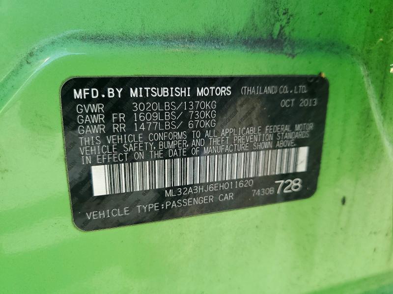 Продажа на аукционе авто 2014 Mitsubishi Mirage, vin: ML32A3HJ6EH011620, номер лота: 60867096