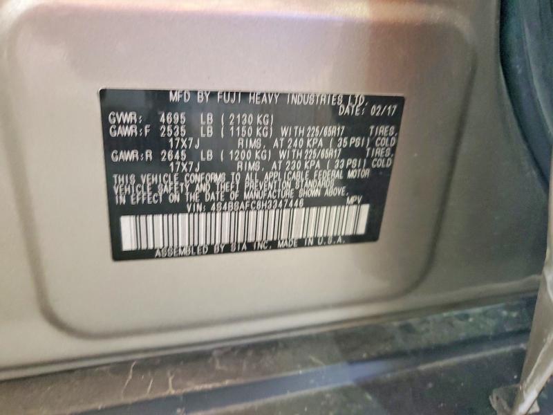 55408826 :رقم المزاد ، 4S4BSAFC8H3347446 vin ، 2017 Subaru Outback مزاد بيع