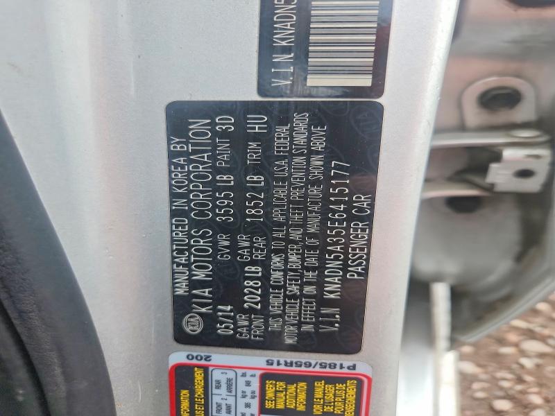 Продаж на аукціоні авто 2014 Kia Rio, vin: KNADN5A35E6415177, номер лоту: 62792286