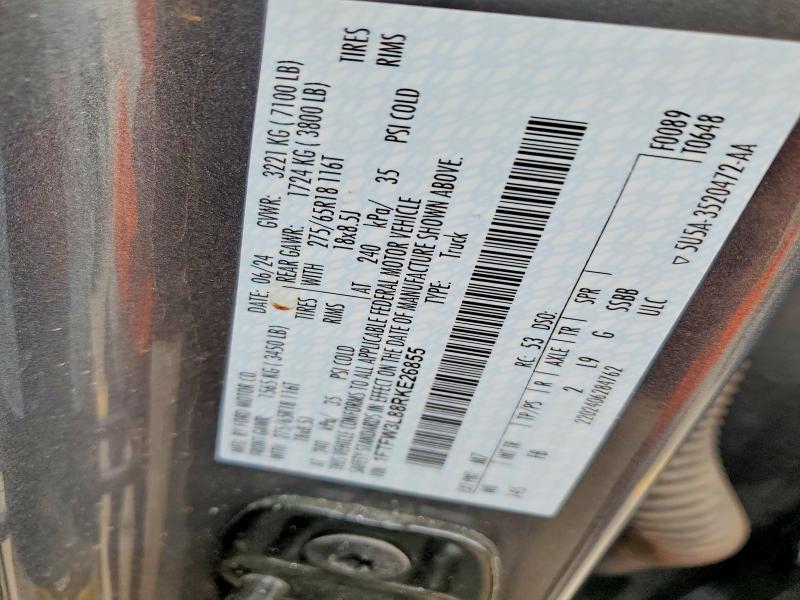 Aukcja sprzedaży 2024 Ford F150, vin: 1FTFW3L88RKE26855, numer aukcji: 85963155