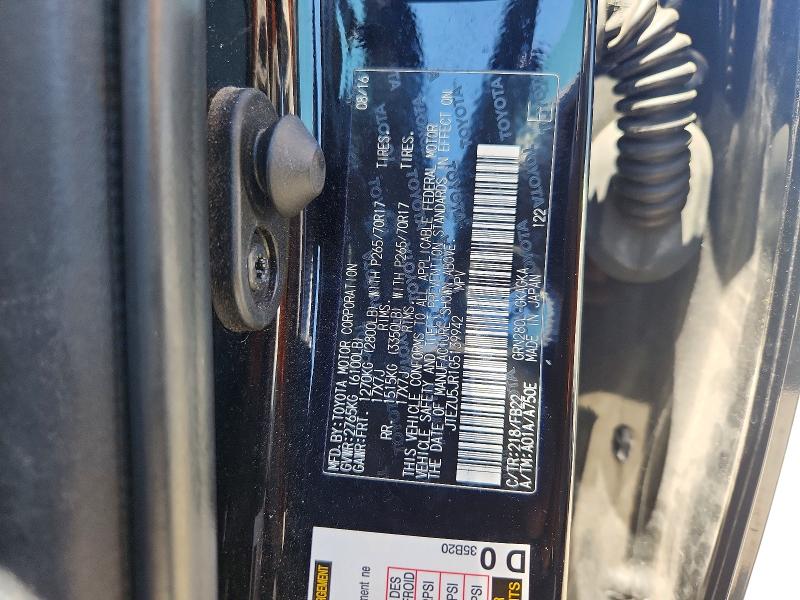 Aukcja sprzedaży 2016 Toyota 4runner, vin: JTEZU5JR1G5139942, numer aukcji: 62907046