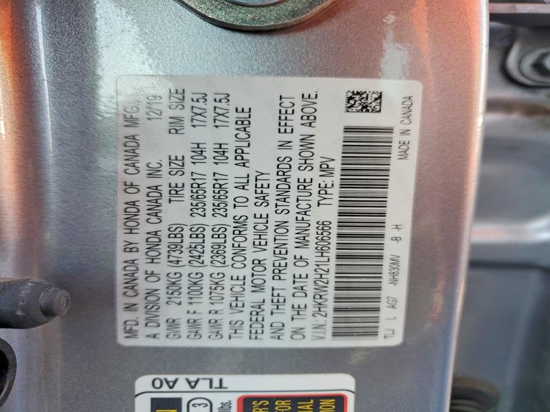 Aukcja sprzedaży 2020 Honda Cr-v, vin: 2HKRW2H21LH606566, numer aukcji: 60034866