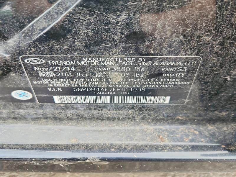 Продажа на аукционе авто 2015 Hyundai Elantra, vin: 5NPDH4AE7FH614938, номер лота: 60431436