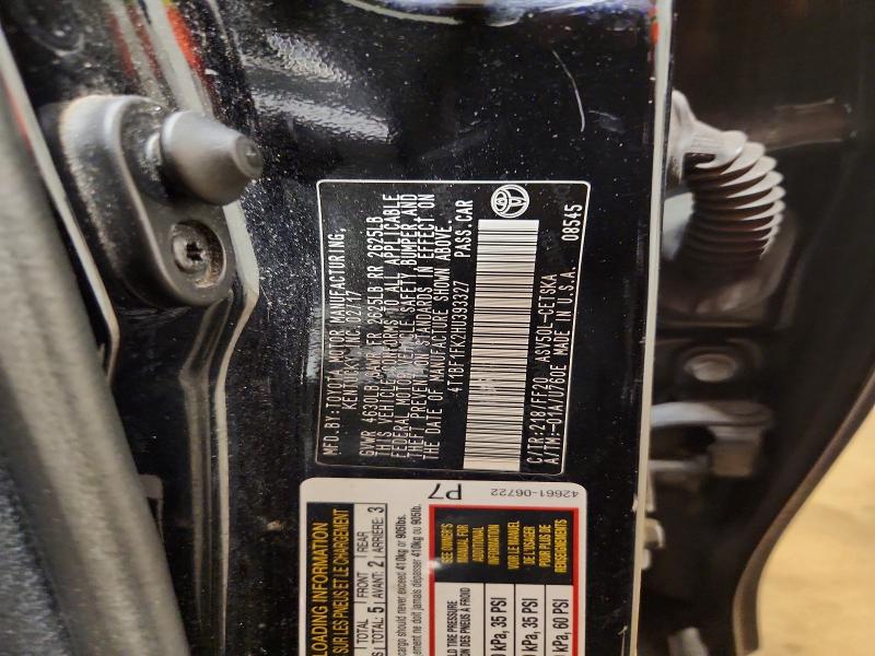 2017 Toyota Camry მანქანა იყიდება აუქციონზე, vin: 4T1BF1FK2HU393327, აუქციონის ნომერი: 69743376