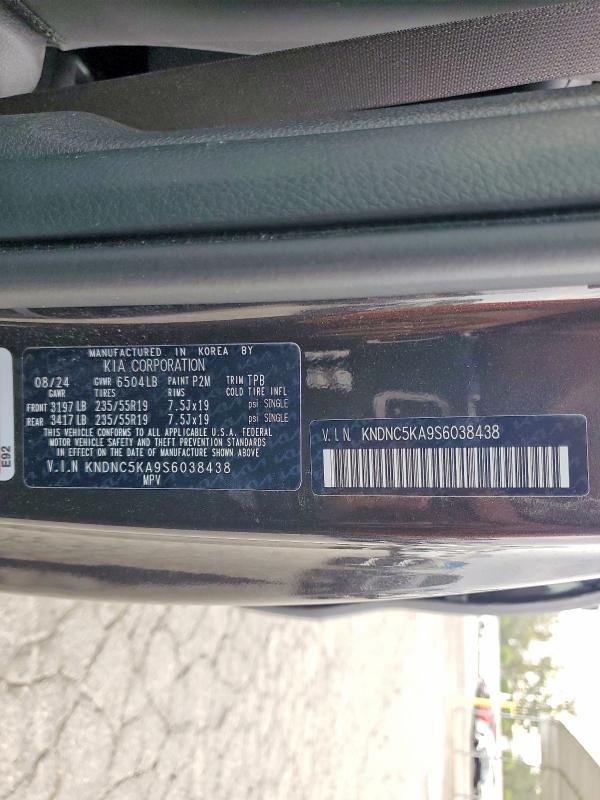 Aukcja sprzedaży 2025 Kia Carnival, vin: KNDNC5KA9S6038438, numer aukcji: 60593006