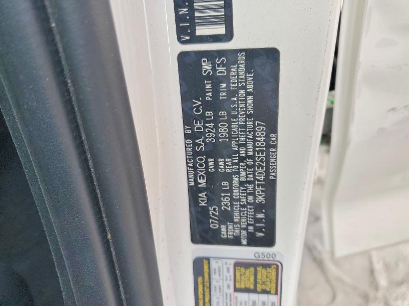 Aukcja sprzedaży 2025 Kia K4, vin: 3KPFT4DE2SE184897, numer aukcji: 62385046