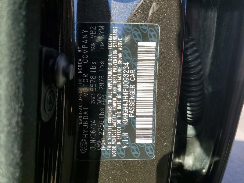 2015 Hyundai Equus მანქანა იყიდება აუქციონზე, vin: KMHGH4JH4FU093234, აუქციონის ნომერი: 61057946