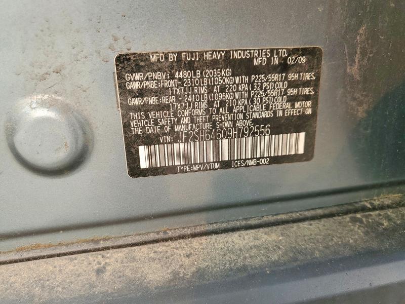 Aukcja sprzedaży 2009 Subaru Forester, vin: JF2SH64609H792556, numer aukcji: 61184006