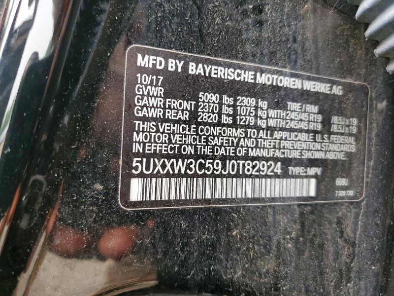 60177916 :رقم المزاد ، 5UXXW3C59J0T82924 vin ، 2018 Bmw X4 مزاد بيع