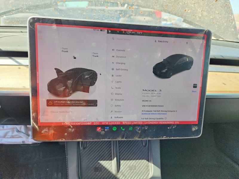 Продаж на аукціоні авто 2022 Tesla Model 3, vin: 5YJ3E1EBXNF210550, номер лоту: 58306596