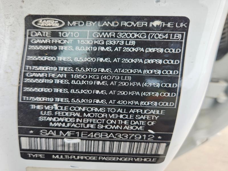 Продажа на аукционе авто 2011 Land Rover Range Rover, vin: SALMF1E46BA337912, номер лота: 60072706