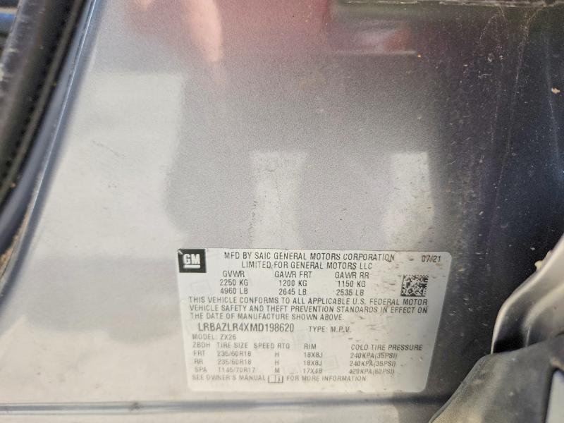 Aukcja sprzedaży 2021 Buick Envision, vin: LRBAZLR4XMD198620, numer aukcji: 63225386