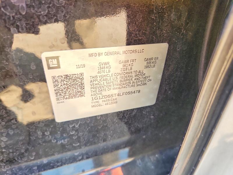 61914206 :رقم المزاد ، 1G1ZD5ST4LF055478 vin ، 2020 Chevrolet Malibu مزاد بيع