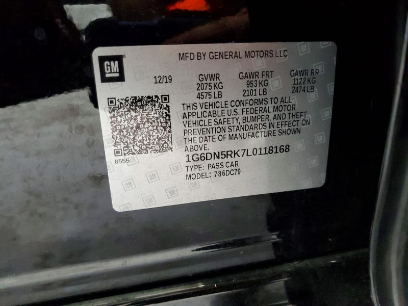 61949476 :رقم المزاد ، 1G6DN5RK7L0118168 vin ، 2020 Cadillac Ct5 مزاد بيع