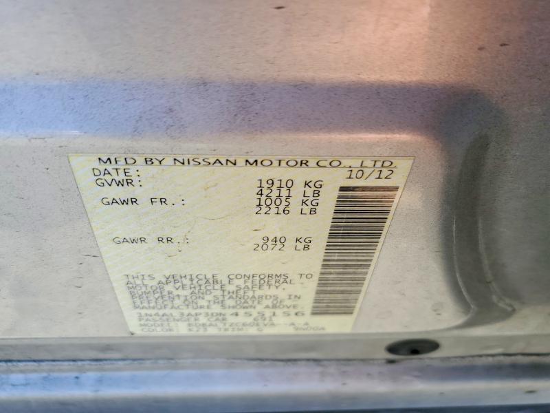 63249086 :رقم المزاد ، 1N4AL3AP3DN455156 vin ، 2013 Nissan Altima مزاد بيع