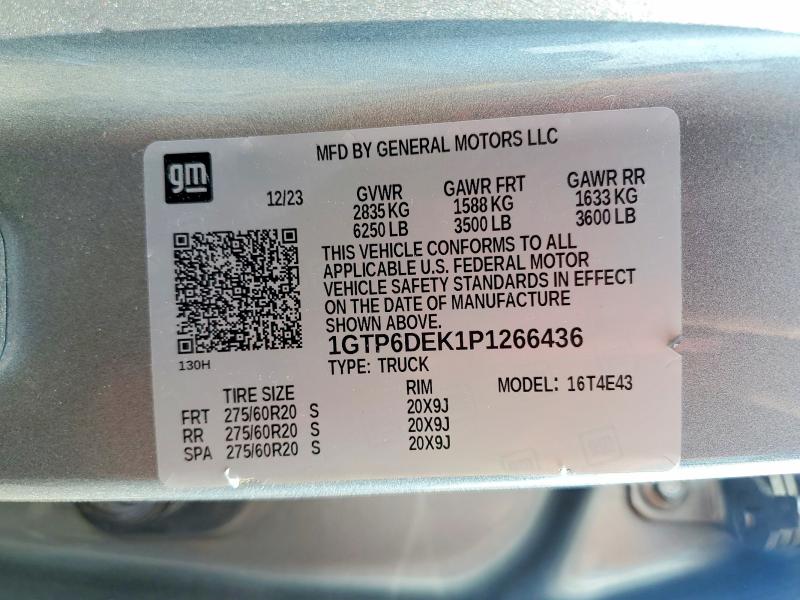 61026046 :رقم المزاد ، 1GTP6DEK1P1266436 vin ، 2023 Gmc Canyon مزاد بيع