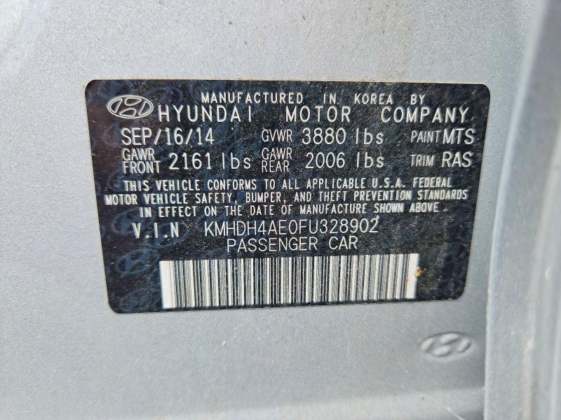 62048586 :رقم المزاد ، KMHDH4AE0FU328902 vin ، 2015 Hyundai Elantra مزاد بيع