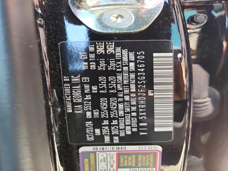 2025 Kia Sorento მანქანა იყიდება აუქციონზე, vin: 5XYRHDJF2SG346705, აუქციონის ნომერი: 59904906