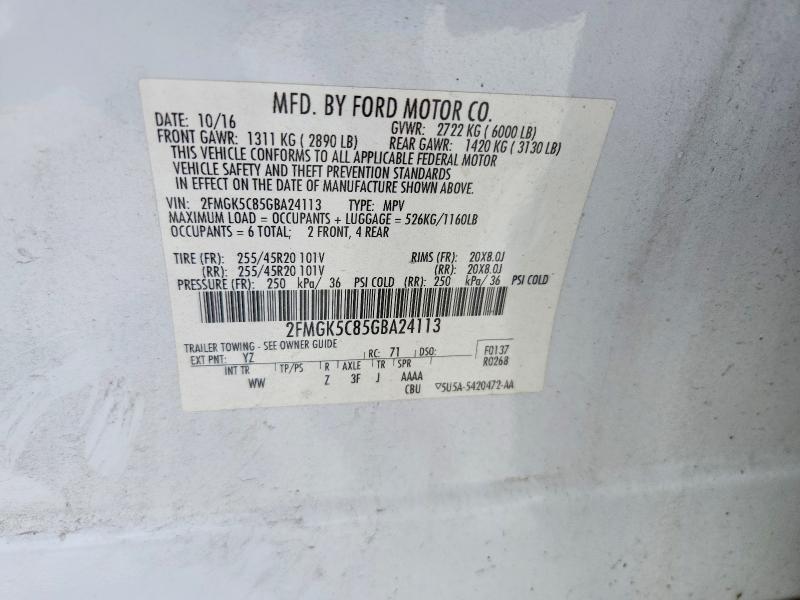 Продажа на аукционе авто 2016 Ford Flex, vin: 2FMGK5C85GBA24113, номер лота: 61052026