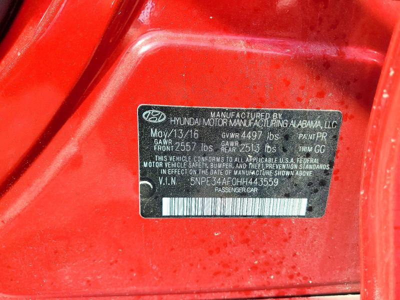 Продаж на аукціоні авто 2017 Hyundai Sonata, vin: 5NPE34AF0HH443559, номер лоту: 60436196