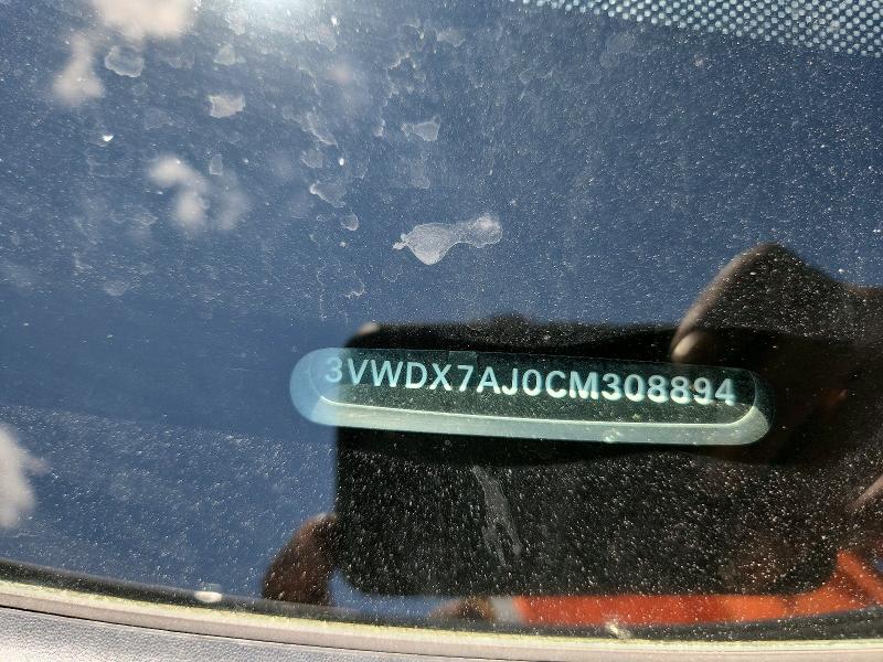 60436376 :رقم المزاد ، 3VWDX7AJ0CM308894 vin ، 2012 Volkswagen Jetta مزاد بيع
