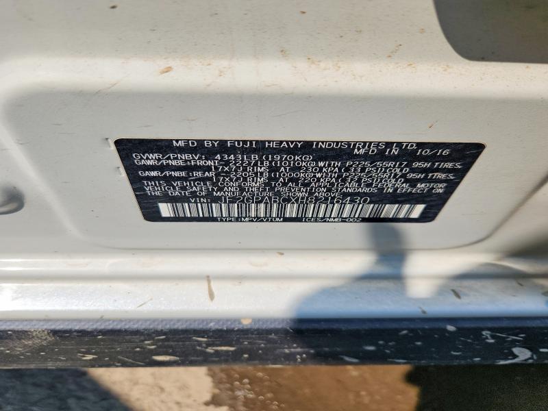 2017 Subaru Crosstrek მანქანა იყიდება აუქციონზე, vin: JF2GPABCXH8216430, აუქციონის ნომერი: 60507166