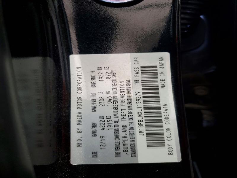 Продаж на аукціоні авто 2020 Mazda 3, vin: JM1BPBLMXL1159279, номер лоту: 61906126