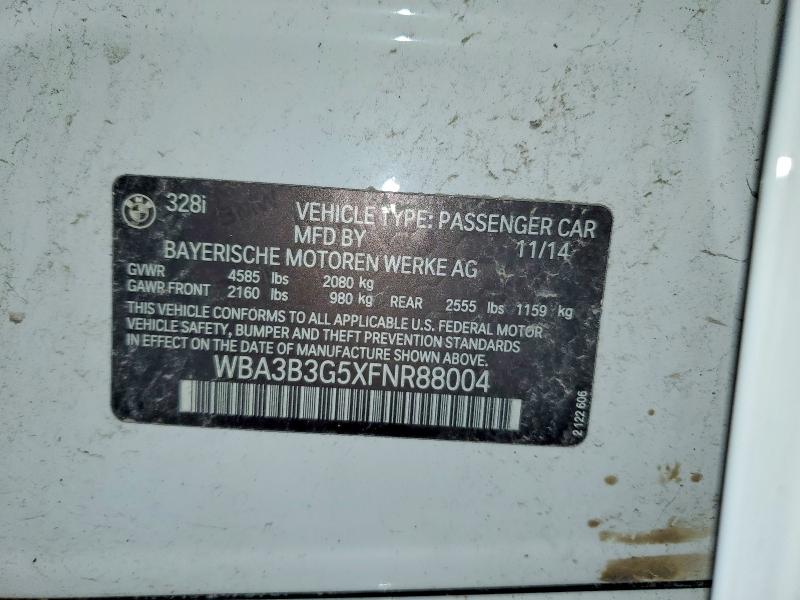 Aukcja sprzedaży 2015 Bmw 328, vin: WBA3B3G5XFNR88004, numer aukcji: 62954666