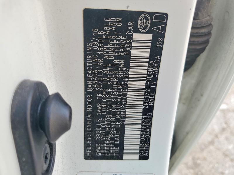 61398006 :رقم المزاد ، 2T1BURHE6HC754037 vin ، 2017 Toyota Corolla مزاد بيع