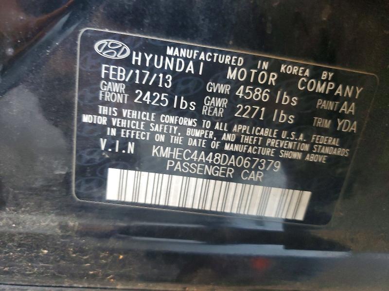 60386026 :رقم المزاد ، KMHEC4A48DA067379 vin ، 2013 Hyundai Sonata مزاد بيع