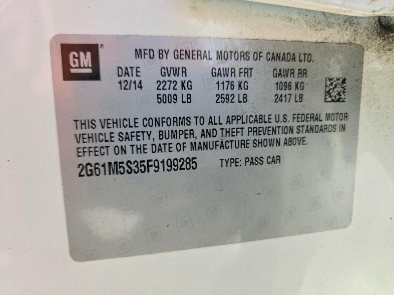 2015 Cadillac Xts მანქანა იყიდება აუქციონზე, vin: 2G61M5S35F9199285, აუქციონის ნომერი: 61853246