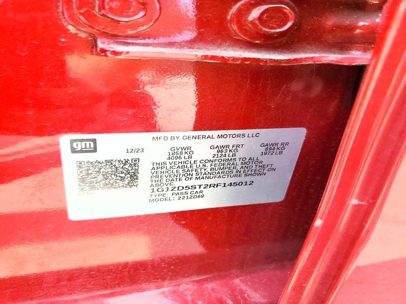 Aukcja sprzedaży 2024 Chevrolet Malibu, vin: 1G1ZD5ST2RF145012, numer aukcji: 61105956