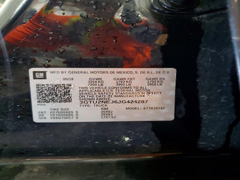 62220406 :رقم المزاد ، 3GTU2NEJ6JG424287 vin ، 2018 Gmc Sierra مزاد بيع