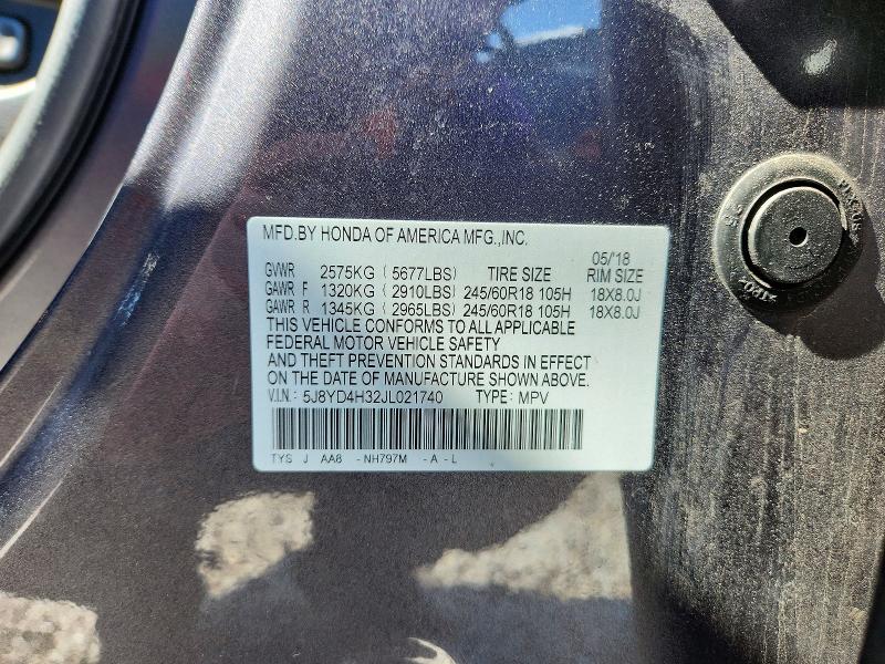 Aukcja sprzedaży 2018 Acura Mdx, vin: 5J8YD4H32JL021740, numer aukcji: 62591876