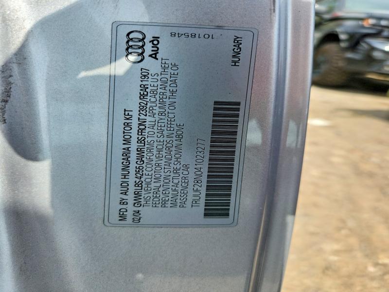 Aukcja sprzedaży 2004 Audi Tt, vin: TRUUF28N041023277, numer aukcji: 63289536