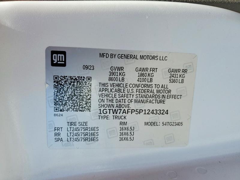 Продажа на аукционе авто 2023 Gmc Savana, vin: 1GTW7AFP5P1243324, номер лота: 60175796