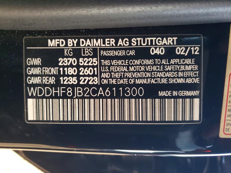 Продаж на аукціоні авто 2012 Mercedes-benz E, vin: WDDHF8JB2CA611300, номер лоту: 60576256