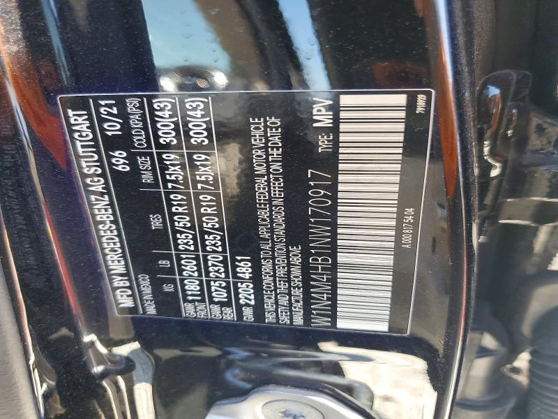 Продаж на аукціоні авто 2022 Mercedes-benz Glb, vin: W1N4M4HB1NW170917, номер лоту: 60166046