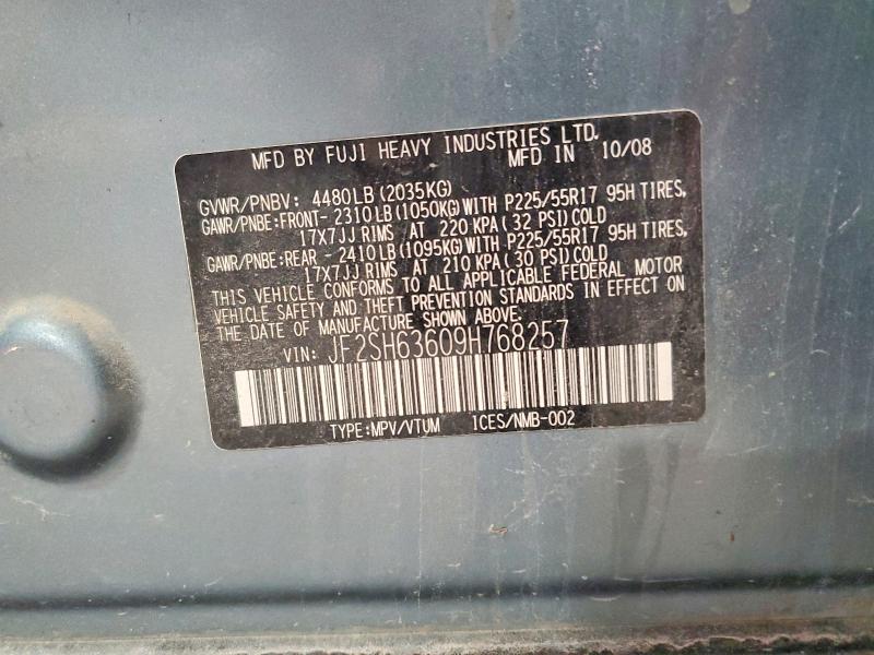 Продажа на аукционе авто 2009 Subaru Forester, vin: JF2SH63609H768257, номер лота: 60915586