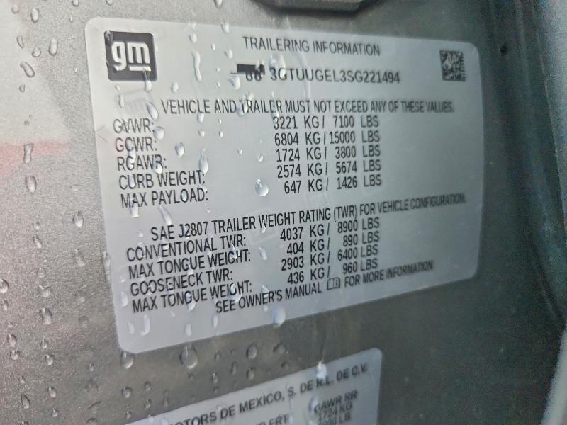 60035686 :رقم المزاد ، 3GTUUGEL3SG221494 vin ، 2025 Gmc Sierra مزاد بيع