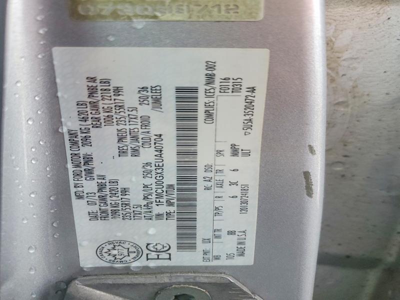 62683446 :رقم المزاد ، 1FMCU0GX3EUA40704 vin ، 2014 Ford Escape مزاد بيع