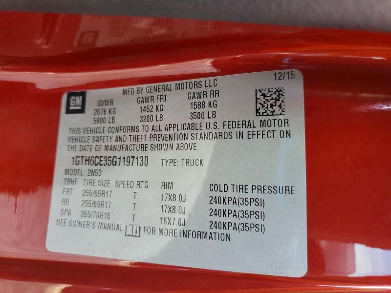 Auction sale of the 2016 Gmc Canyon, vin: 1GTH6CE35G1197130, lot number: 61066996