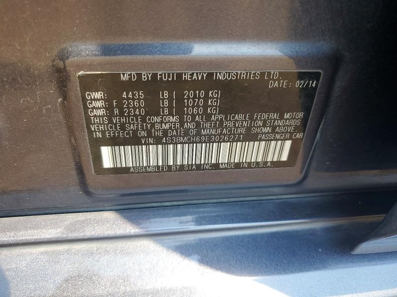 60164656 :رقم المزاد ، 4S3BMCH69E3026271 vin ، 2014 Subaru Legacy مزاد بيع