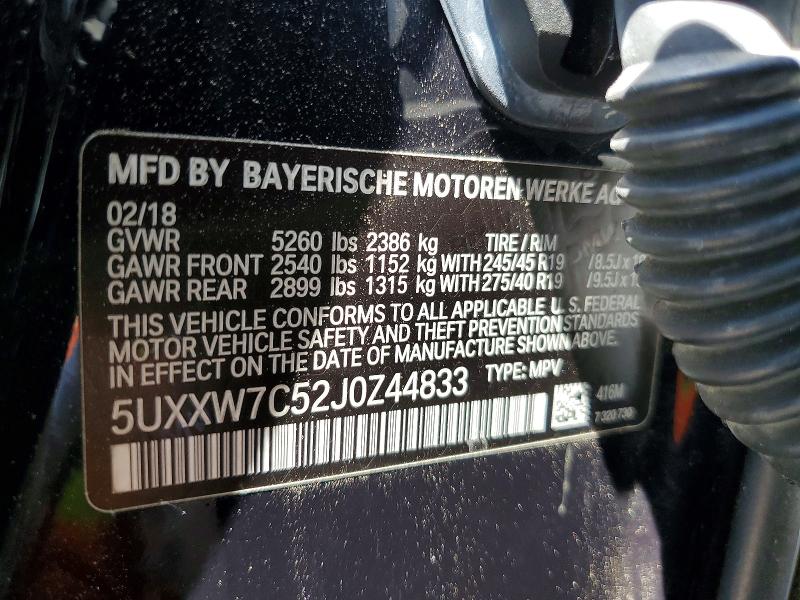 Aukcja sprzedaży 2018 Bmw X4, vin: 5UXXW7C52J0Z44833, numer aukcji: 59163256
