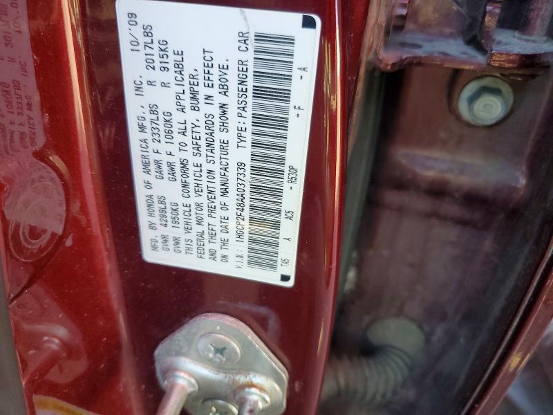 Продажа на аукционе авто 2010 Honda Accord, vin: 1HGCP2F48AA037339, номер лота: 61034166